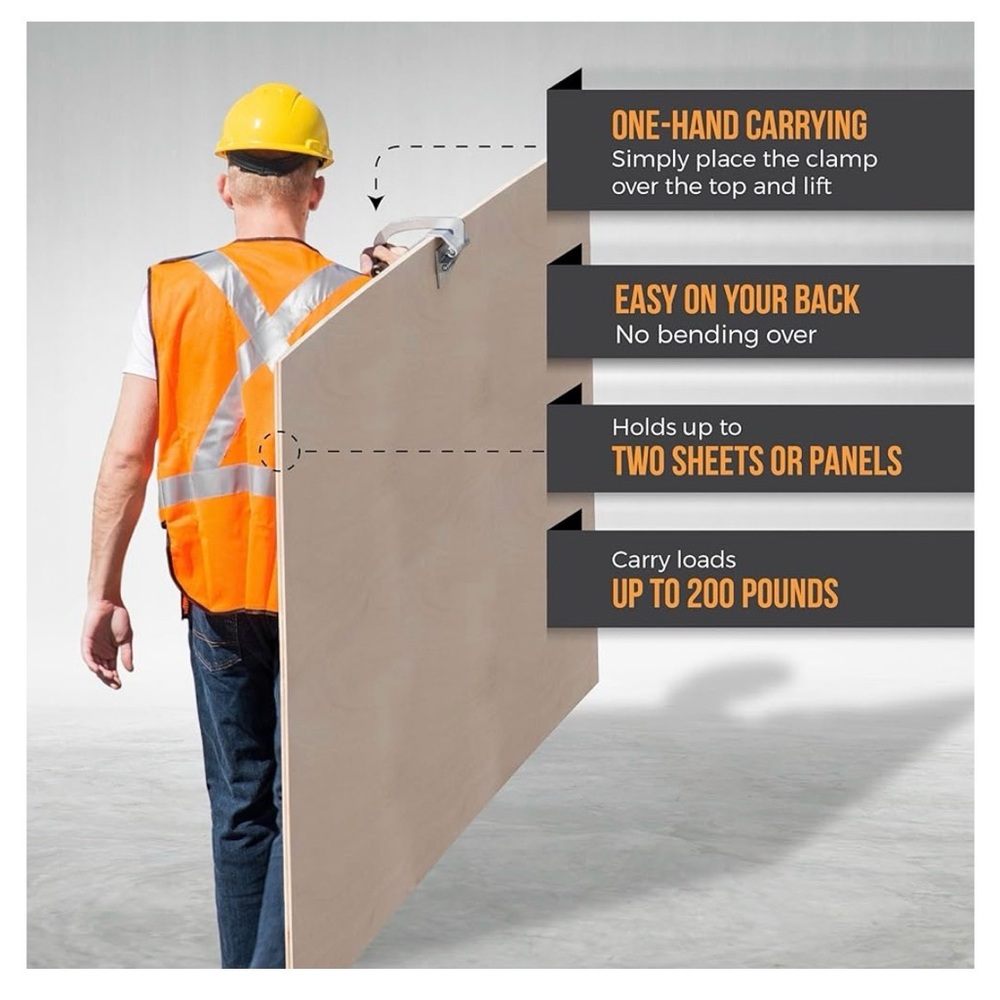 Heavy Duty Panel Carrier with Clamp Drywall